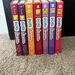 7 dork diary books, not the whole colletion